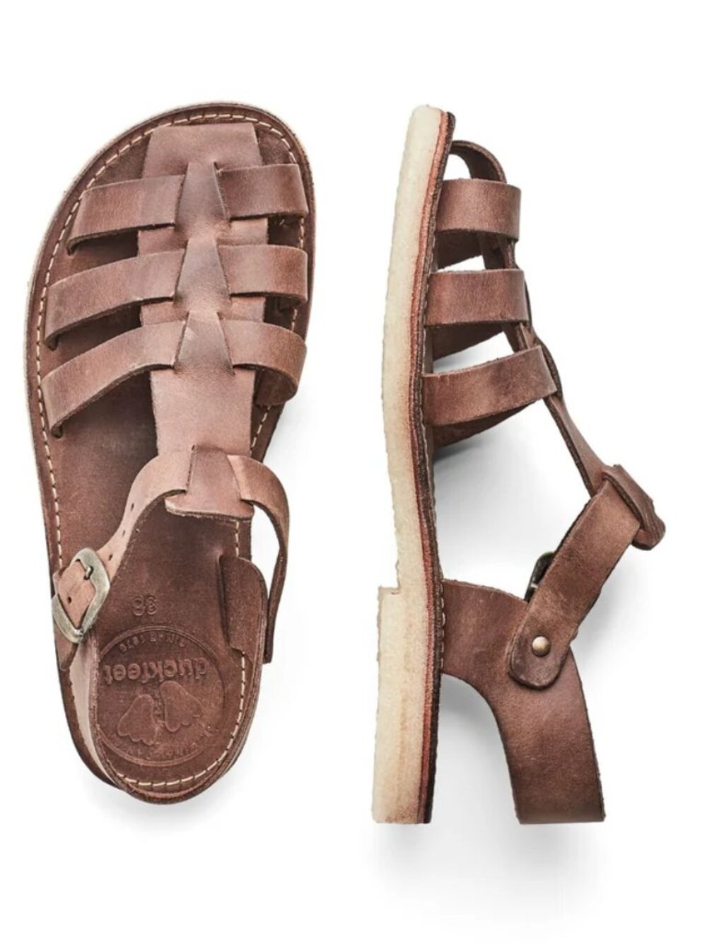 DUCKFEET RINGKØBING Brown Leather Sandals~40